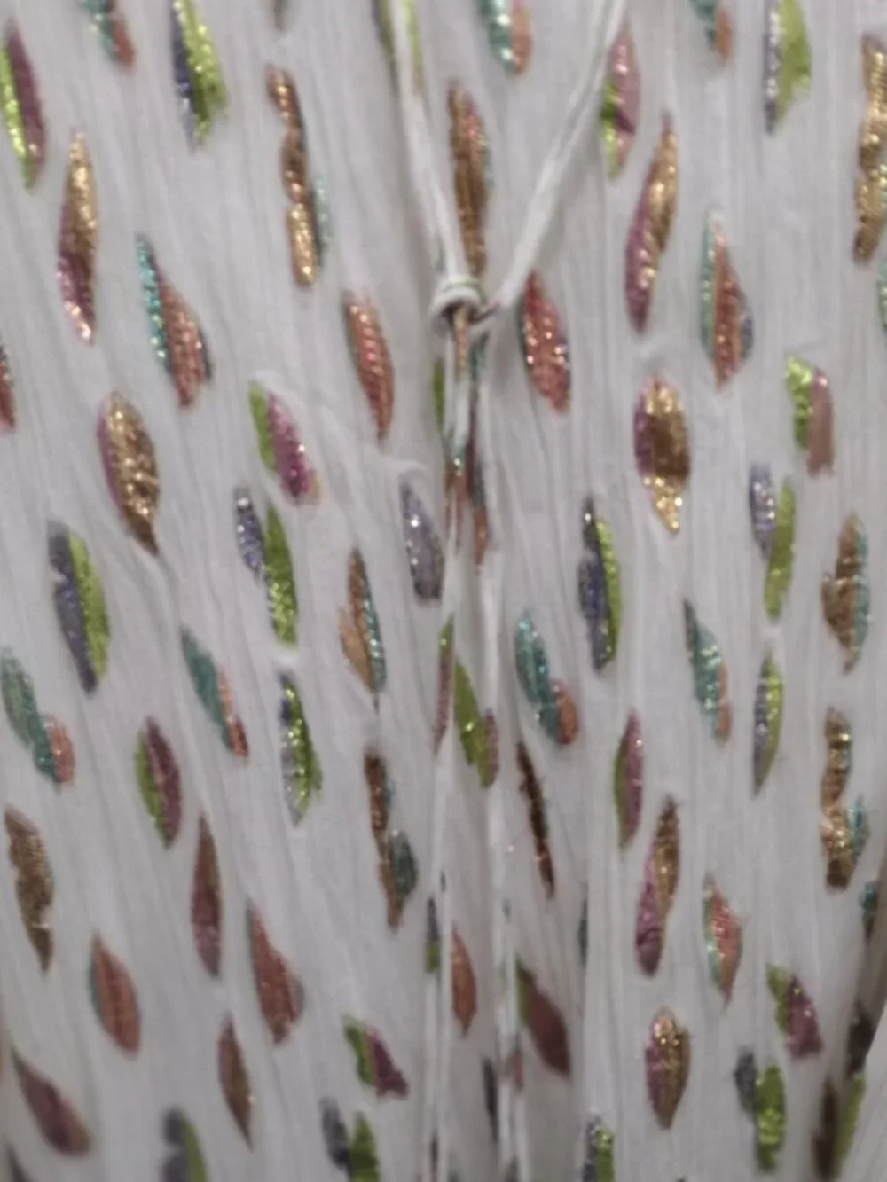 PQ Swim Chantel Dress Metallic Leaf Halter Open Back Crinkle Chiffon M/L - Picture 14 of 14